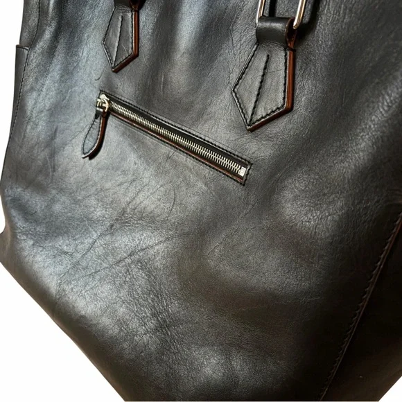 DOONEY & BOURKE Large Black Leather Computer Laptop Bag Shoulder Tote - Picture 12 of 17